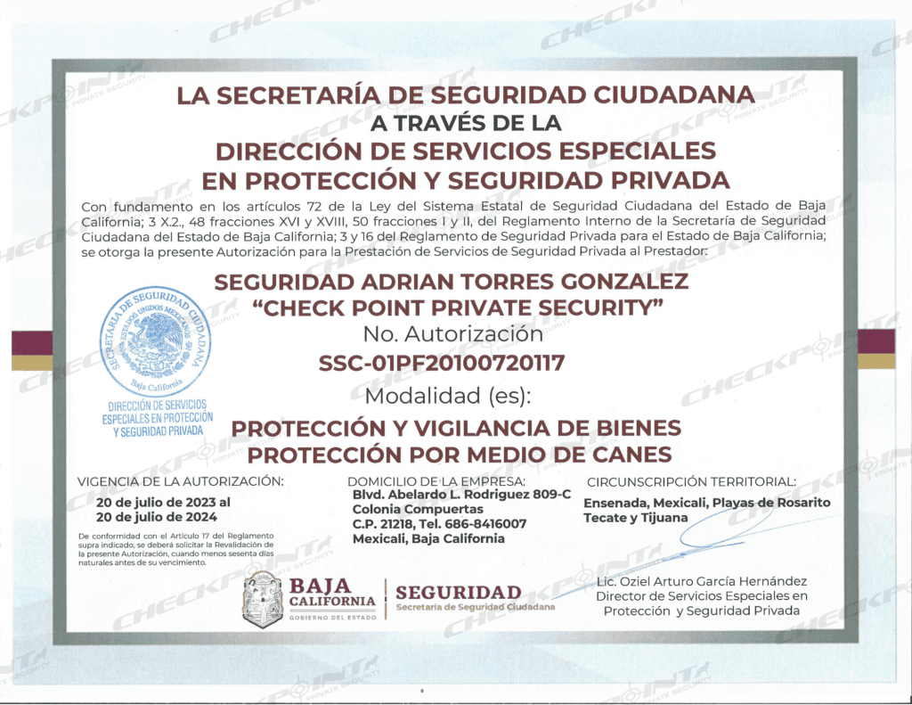 Autorización 2023 - 2024 CHECKPOINT